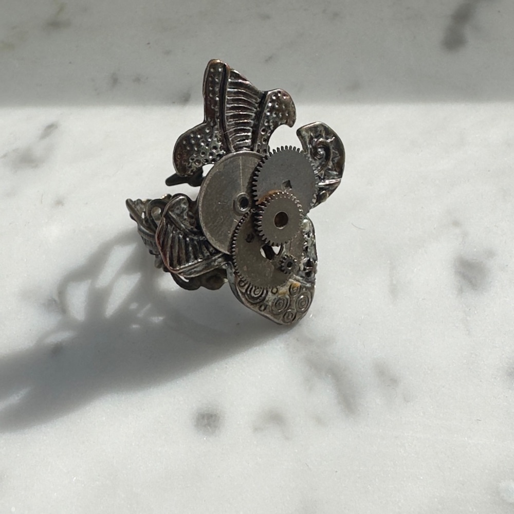 Steampunk style ring-adjustable, statement ring